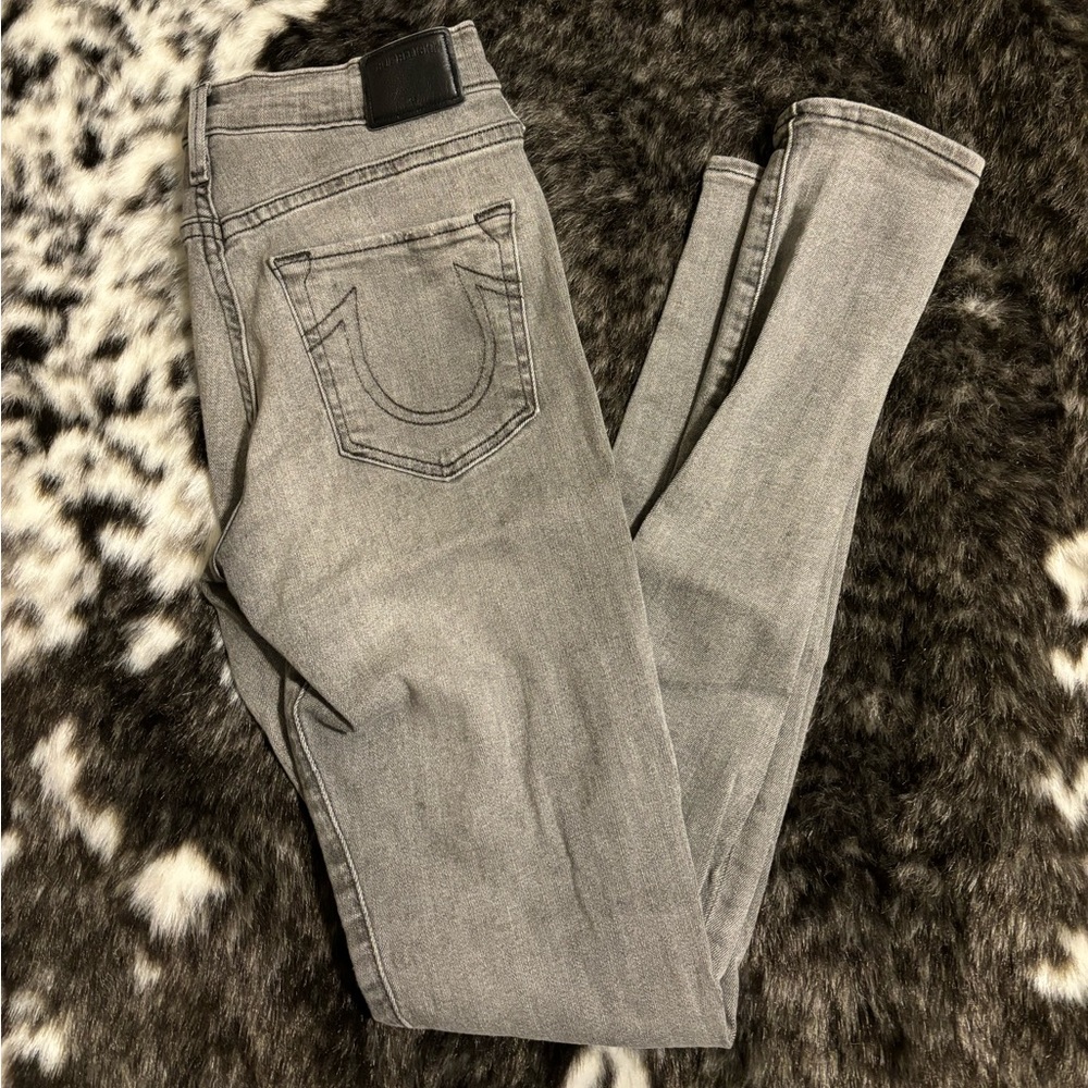 True Religion grey skinny jeans